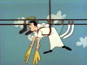 Screenshots from the 1961 Bagdasarian Productions cartoon Swing Low, Sweet Chariot