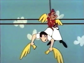 Screenshots from the 1961 Bagdasarian Productions cartoon Swing Low, Sweet Chariot
