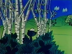 Screenshots from the 1961 Bagdasarian Productions cartoon Swing Low, Sweet Chariot