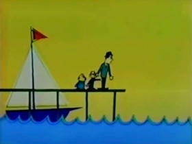 Screenshots from the 1961 Bagdasarian Productions cartoon Comin