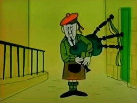 Screenshots from the 1961 Bagdasarian Productions cartoon Comin