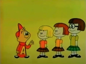 Screenshots from the 1961 Bagdasarian Productions cartoon Comin