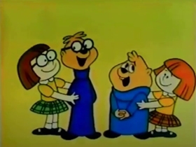 Screenshots from the 1961 Bagdasarian Productions cartoon Comin