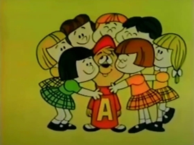 Screenshots from the 1961 Bagdasarian Productions cartoon Comin