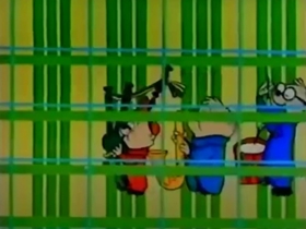 Screenshots from the 1961 Bagdasarian Productions cartoon Comin