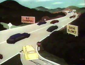 Screenshots from the 1961 Disney cartoon A Salute to Father