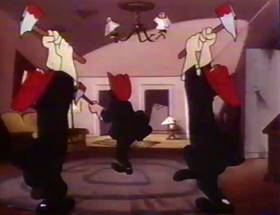 Screenshots from the 1961 Disney cartoon A Salute to Father