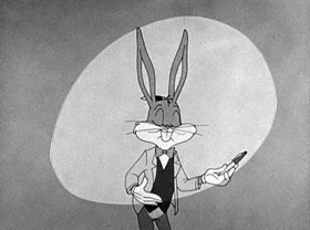 Screenshots from the 1961 Warner Bros. cartoon Ballpoint Puns