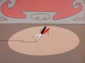 Screenshots from the 1961 Warner Bros. cartoon Ballpoint Puns