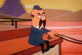 Screenshots from the 1961 Walter Lantz cartoon Rough and Tumbleweed