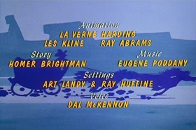 Screenshots from the 1961 Walter Lantz cartoon Rough and Tumbleweed