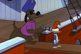 Screenshots from the 1961 Walter Lantz cartoon Poop Deck Pirate