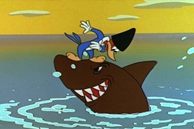 Screenshots from the 1961 Walter Lantz cartoon Poop Deck Pirate