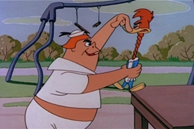 Screenshots from the 1961 Walter Lantz cartoon The Bird Who Came To Dinner