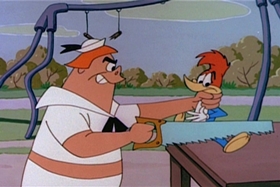 Screenshots from the 1961 Walter Lantz cartoon The Bird Who Came To Dinner