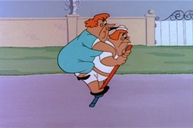 Screenshots from the 1961 Walter Lantz cartoon The Bird Who Came To Dinner