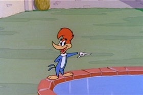 Screenshots from the 1961 Walter Lantz cartoon The Bird Who Came To Dinner