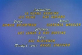 Screenshots from the 1961 Walter Lantz cartoon The Bird Who Came To Dinner