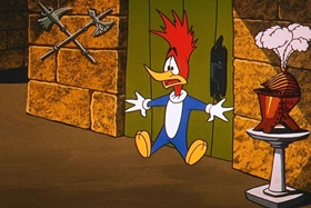 Screenshots from the 1961 Walter Lantz cartoon Franken-Stymied