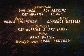 Screenshots from the 1961 Walter Lantz cartoon Franken-Stymied