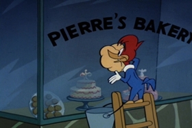 Screenshots from the 1961 Walter Lantz cartoon Busman