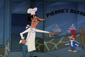 Screenshots from the 1961 Walter Lantz cartoon Busman