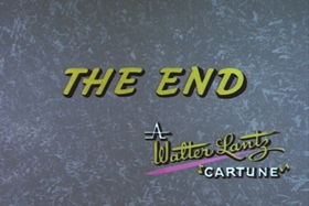 Screenshots from the 1961 Walter Lantz cartoon Case of the Red-Eyed Ruby