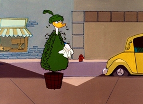 Screenshots from the 1961 Disney cartoon The Litterbug