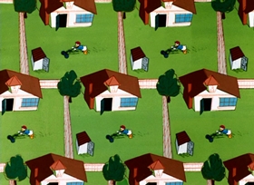 Screenshots from the 1961 Disney cartoon The Litterbug