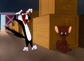 Screenshots from the 1961 Warner Bros. cartoon Hoppy Daze