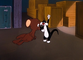 Screenshots from the 1961 Warner Bros. cartoon Hoppy Daze