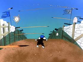 Screenshots from the 1961 Warner Bros. cartoon The Rebel Without Claws