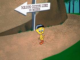 Screenshots from the 1961 Warner Bros. cartoon The Rebel Without Claws