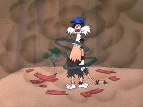 Screenshots from the 1961 Warner Bros. cartoon The Rebel Without Claws