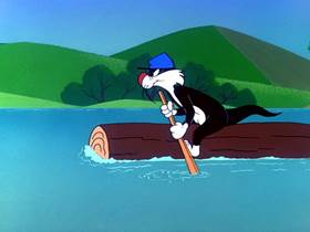 Screenshots from the 1961 Warner Bros. cartoon The Rebel Without Claws