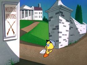 Screenshots from the 1961 Warner Bros. cartoon The Rebel Without Claws