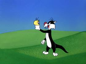 Screenshots from the 1961 Warner Bros. cartoon The Rebel Without Claws