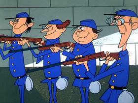 Screenshots from the 1961 Warner Bros. cartoon The Rebel Without Claws