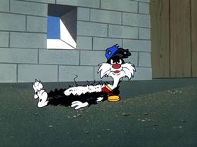 Screenshots from the 1961 Warner Bros. cartoon The Rebel Without Claws