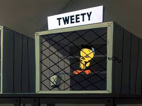 Screenshots from the 1961 Warner Bros. cartoon The Rebel Without Claws