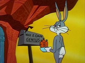 Screenshots from the 1961 Warner Bros. cartoon Compressed Hare