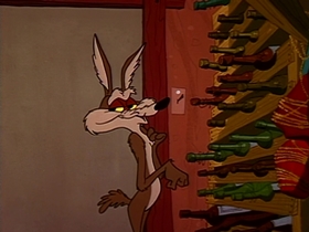 Screenshots from the 1961 Warner Bros. cartoon Compressed Hare