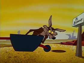 Screenshots from the 1961 Warner Bros. cartoon Compressed Hare