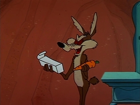 Screenshots from the 1961 Warner Bros. cartoon Compressed Hare