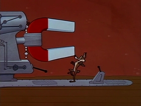 Screenshots from the 1961 Warner Bros. cartoon Compressed Hare