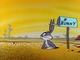 Screenshots from the 1961 Warner Bros. cartoon Compressed Hare