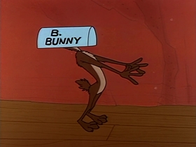 Screenshots from the 1961 Warner Bros. cartoon Compressed Hare