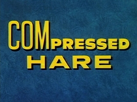 Screenshots from the 1961 Warner Bros. cartoon Compressed Hare