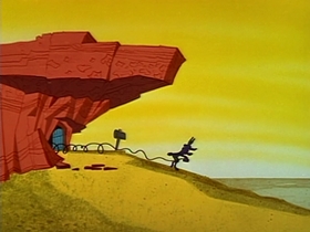 Screenshots from the 1961 Warner Bros. cartoon Compressed Hare