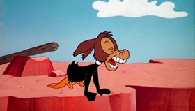 Screenshots from the 1961 Warner Bros. cartoon Daffy